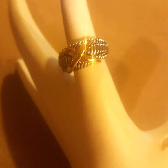 Braided X  Crossover Tapered Band Ring NEW DESIGNER 🧑‍🎨 INSPIRED 🧑‍🎨 crisscross - Picture 10 of 16